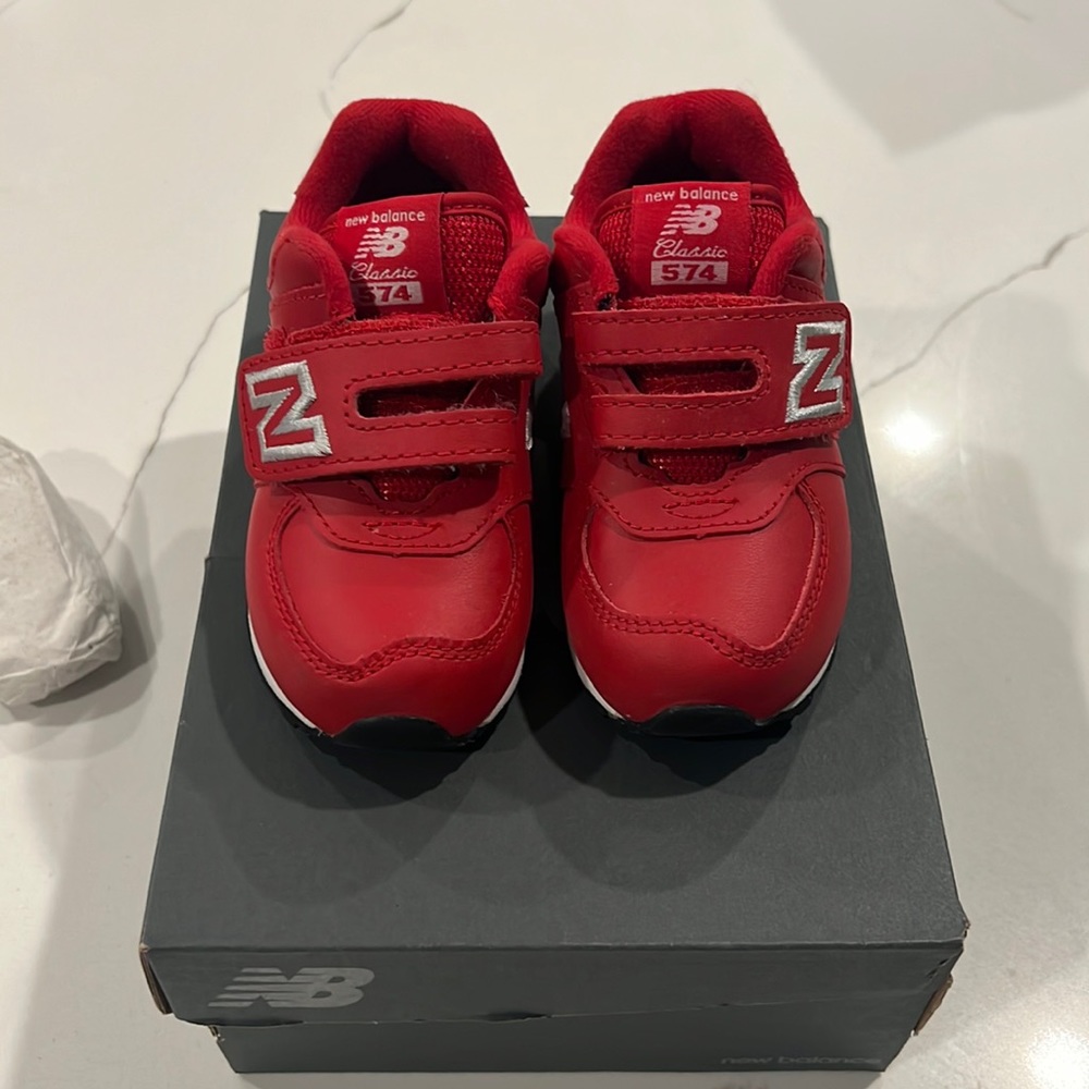 COPY - Red Leather New Balance Sneakers